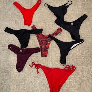 Lot of 8 bikini bottoms